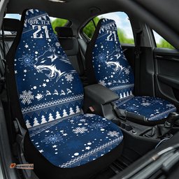 Custom Geelong Cats Football Car Seat Cover Christmas Vibe 04