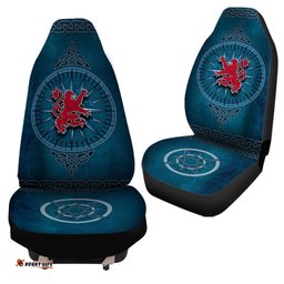Scotland Celtic Car Seat Covers Celtic Compass With Scottish Lion