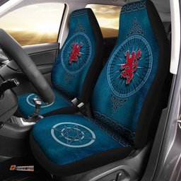 Scotland Celtic Car Seat Covers Celtic Compass With Scottish Lion