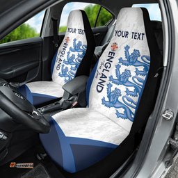 Custom England Football Car Seat Cover 2025 Go Champions Three Lions