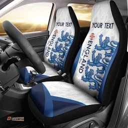 Custom England Football Car Seat Cover 2025 Go Champions Three Lions