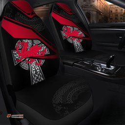 Wales Celtic Car Seat Covers Celtic Cross and Welsh