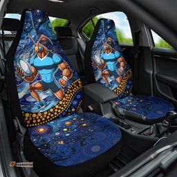 Personalised Mascot NSW Blues Rugby Car Seat Cover Aboriginal Galaxy