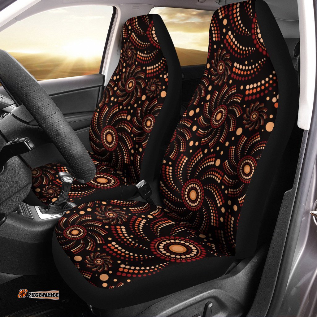 Aboriginal Car Seat Covers Aboriginal Circle Dot Painting Patterns