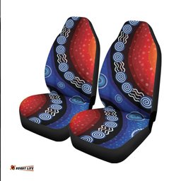 Car Seat Cover Aboriginal Color Dot Painting