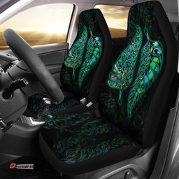 New Zealand Silver Fern Couple Car Seat Covers Paua Shell