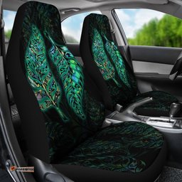 New Zealand Silver Fern Couple Car Seat Covers Paua Shell