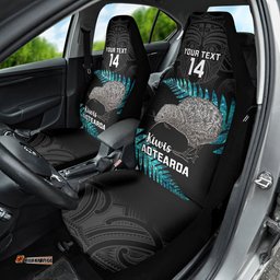 Custom New Zealand Silver Fern Rugby Car Seat Cover Pacific Kia Haka Kiwis With Maori Ta Moko