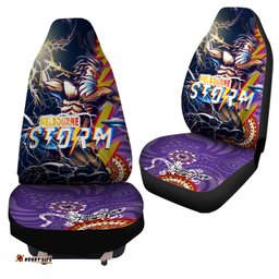 Storm Aboriginal Rugby Car Seat Cover Super Storm Thunder Power 08