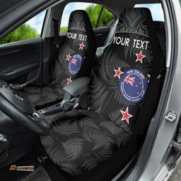 Custom New Zealand Silver Fern Football Car Seat Cover Summer 2025 Olympic Go Aotearoa