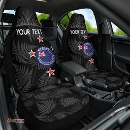 Custom New Zealand Silver Fern Football Car Seat Cover Summer 2025 Olympic Go Aotearoa