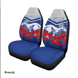 Kangaroos ANZAC Day Indigenous Art Car Seat Covers