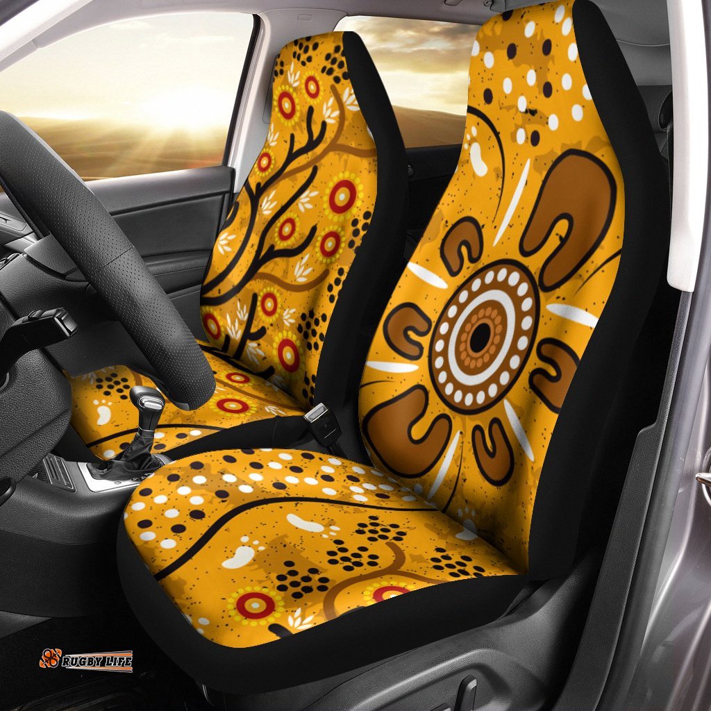 Car Seat Covers Aboriginal Art In Spring Style