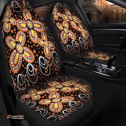 Australia Aboriginal Flowers Inspired By The Aboriginal Art Car Seat Covers