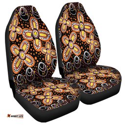 Australia Aboriginal Flowers Inspired By The Aboriginal Art Car Seat Covers