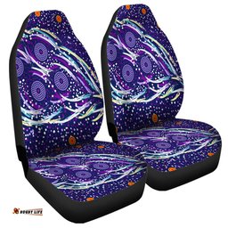 Australia Aboriginal Purple Dot Dreamtime Car Seat Covers