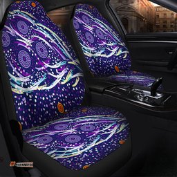 Australia Aboriginal Purple Dot Dreamtime Car Seat Covers