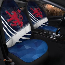 Scotland Celtic Car Seat Covers Scottish Flag Lion Polygon Style