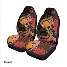 Car Seat Cover Aboriginal Snake With Dot Painting