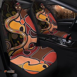 Car Seat Cover Aboriginal Snake With Dot Painting