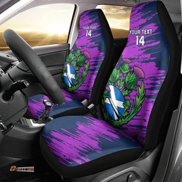 Custom Scotland Rugby Car Seat Cover 2025 Six Nations Go Scottish Thistle