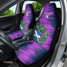 Custom Scotland Rugby Car Seat Cover 2025 Six Nations Go Scottish Thistle