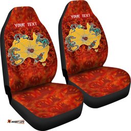 Custom Aboriginal Car Seat Covers Australia Map Hand Patterns Spider Web