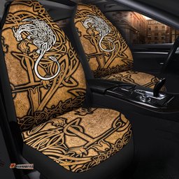 Celtic Dragon Car Seat Cover Celtic Dragon With Cross Vintage Style