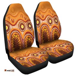 Australia Aboriginal Brown Aboriginal Dot Car Seat Covers
