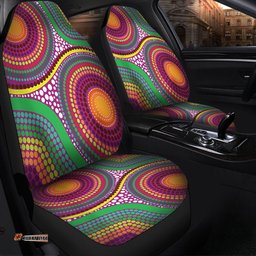 Australia Aboriginal Aboriginal Rainbow Dot Inspired Car Seat Covers