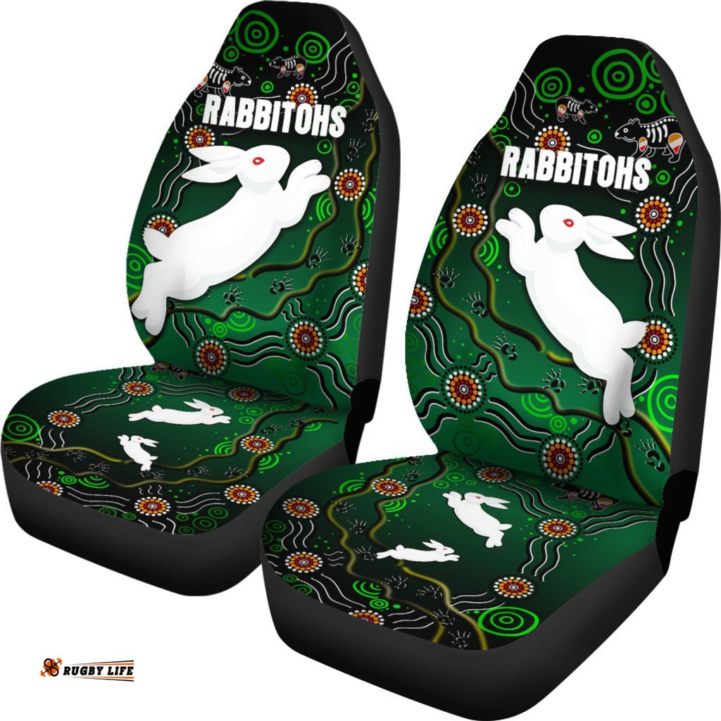 Rabbitohs Car Seat Covers Simple Indigenous