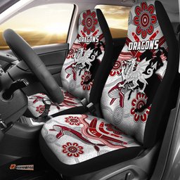 Dragons Car Seat Covers St. George Indigenous White