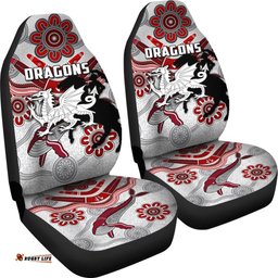 Dragons Car Seat Covers St. George Indigenous White