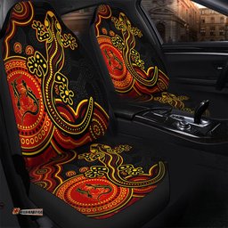 Australia Aboriginal Lizard Dreaming Outback Red Car Seat Covers