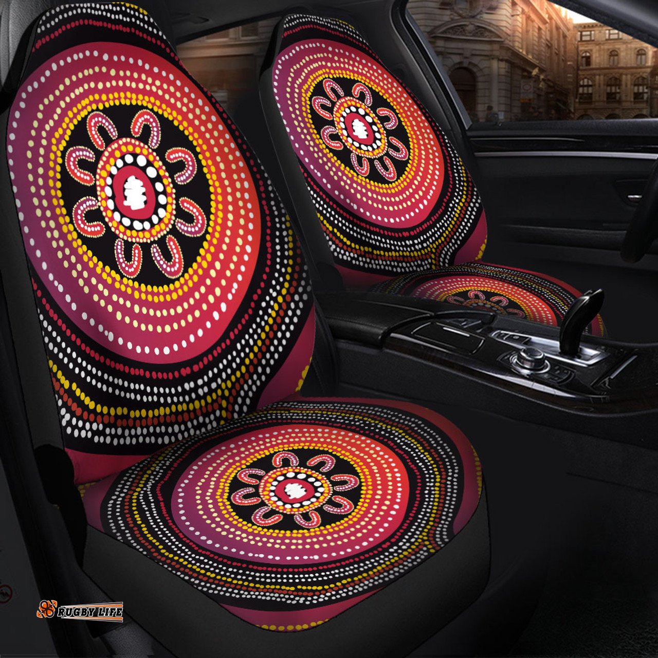 Australia Aboriginal Aboriginal Dot Art Design Car Seat Covers
