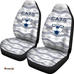 Geelong Car Seat Covers Cats Indigenous White