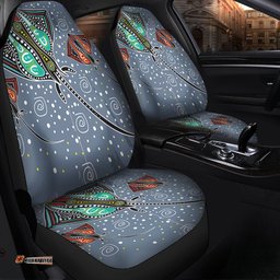 Australia Aboriginal Stingray Art In Aboriginal Dot Style Car Seat Covers