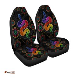Australia Aboriginal Indigenous Dreaming Rainbow Serpent Inspired Car Seat Covers