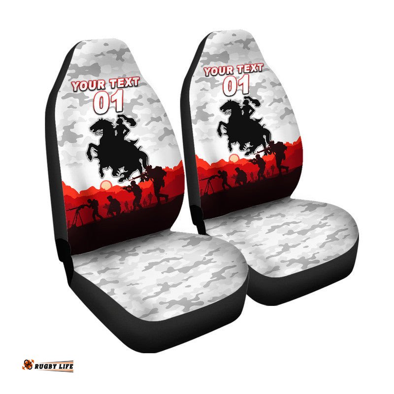 Custom Personalised St. George Illawarra Dragons ANZAC Car Seat Cover Simple Style White