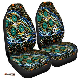 Australia Aboriginal Color Dot Dreamtime Car Seat Covers