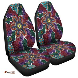 Australia Aboriginal Aboriginal Dot Art Color Inspired Car Seat Covers