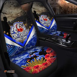 Australia Anzac Aboriginal Inspired Poppy Flower Remembrance Day Car Seat Covers