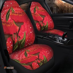 Australia Aboriginal Red Aboriginal Art With Eucalyptus Flowers Car Seat Covers