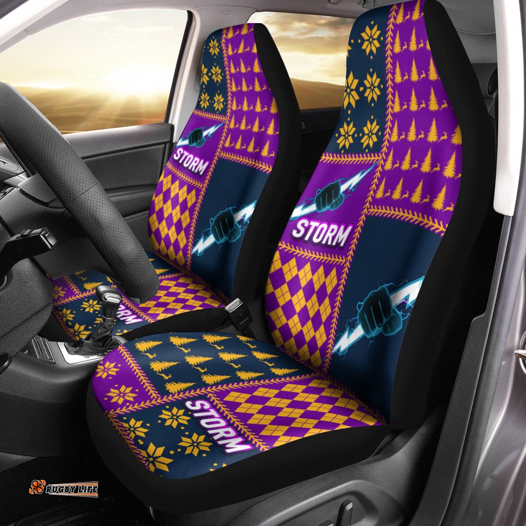 Storm Rugby Christmas Style Car Seat Covers