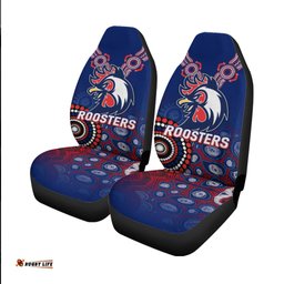 Roosters Rugby Aboriginal Art Car Seat Covers 07