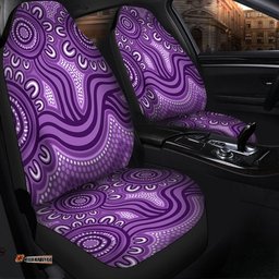 Australia Aboriginal Dot Patterns From Indigenous Australian Culture (Purple) Car Seat Covers