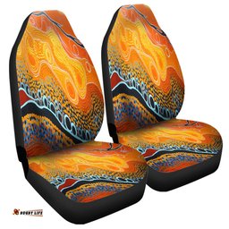 Australia Aboriginal Indigenous Aboriginal Art Dot Car Seat Covers