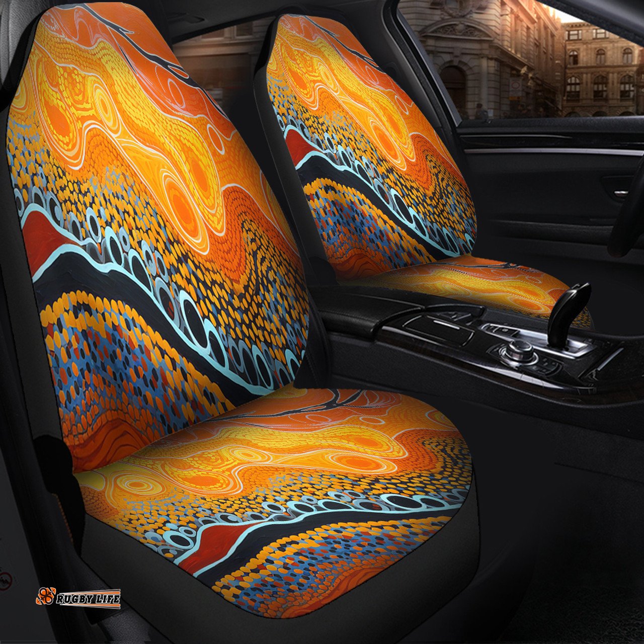 Australia Aboriginal Indigenous Aboriginal Art Dot Car Seat Covers