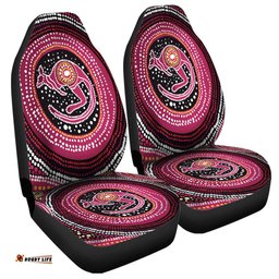 Australia Aboriginal Aboriginal Background Featuring Kangaroo Dot Design Car Seat Covers