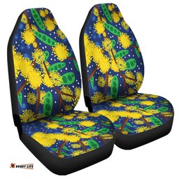 Australia Aboriginal Australian Yellow Wattle Flower Artwork Car Seat Covers